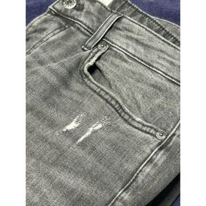 Topman Stretch Skinny Button Fly Denim Jeans Mens 32x32 Black Light Wash Casual